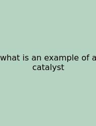 What Is An Example Of A Catalyst