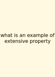 What Is An Example Of Extensive Property