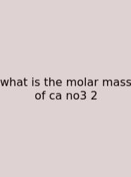 What Is The Molar Mass Of Ca No3 2