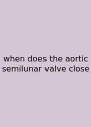When Does The Aortic Semilunar Valve Close