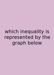 Which Inequality Is Represented By The Graph Below